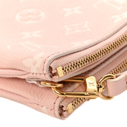 Louis Vuitton Empreinte Monogram Double Zip Pochette Rose 10 of 13