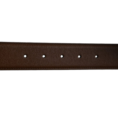 Gucci Calfskin Interlocking G 37mm Belt 95 38 Nut Brown 5 of 5