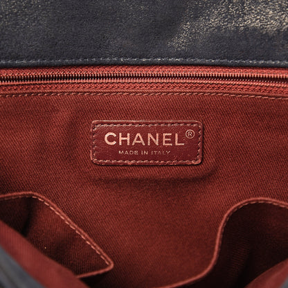 Chanel Goatskin Quilted Medium Gentle Boy Flap Navy Blue 5 of 10