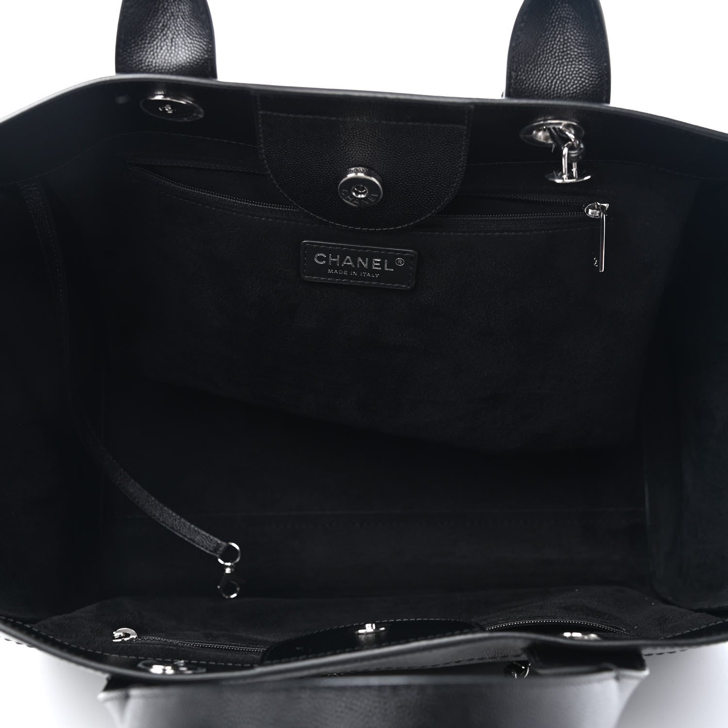 Chanel Caviar Medium Studded Deauville Tote Black 5 of 9
