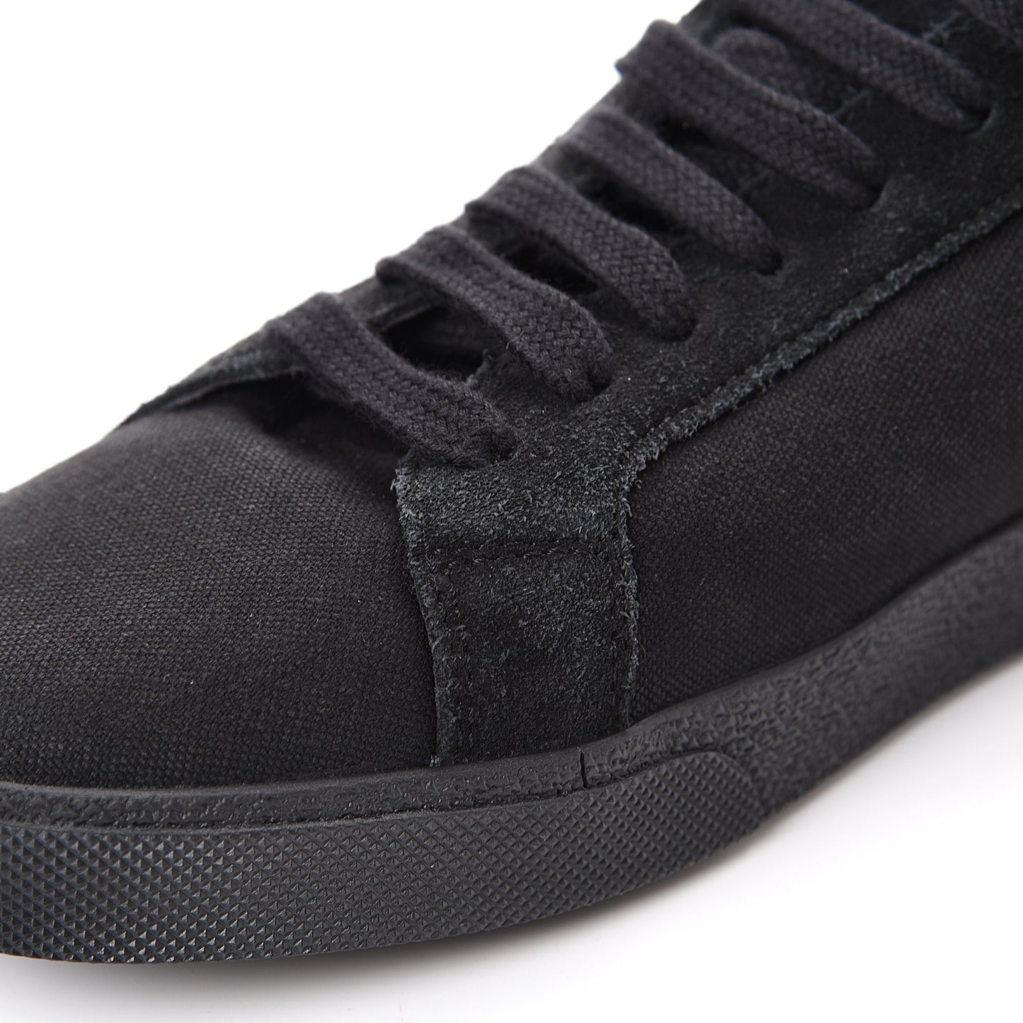 Distressed Canvas Mens Classic Court High Top Sneakers 42 Black