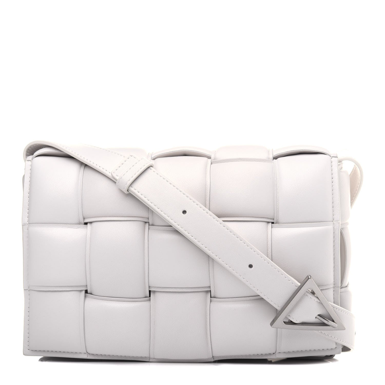 Bottega Veneta Nappa Maxi Intreccio Padded Cassette Crossbody Bag Chalk 1 of 13