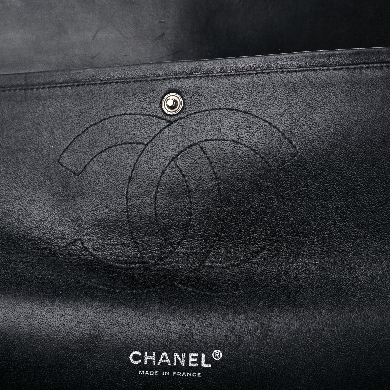 Chanel Patent Quilted Maxi Double Flap Black 10 of 14