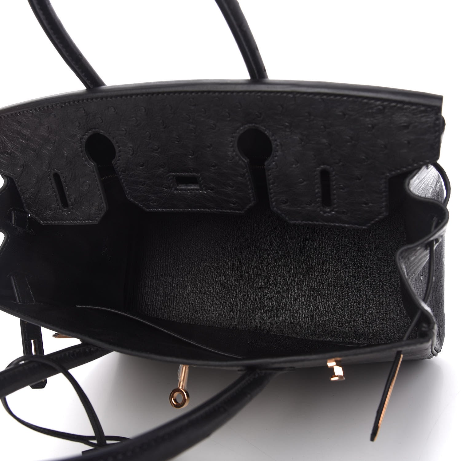 Hermes Ostrich Birkin 30 Black 5 of 11