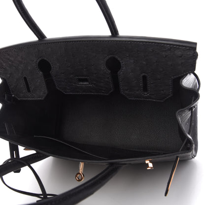 Hermes Ostrich Birkin 30 Black 5 of 11