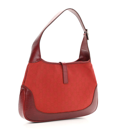 Gucci Monogram Small Jackie O Hobo Red 2 of 7
