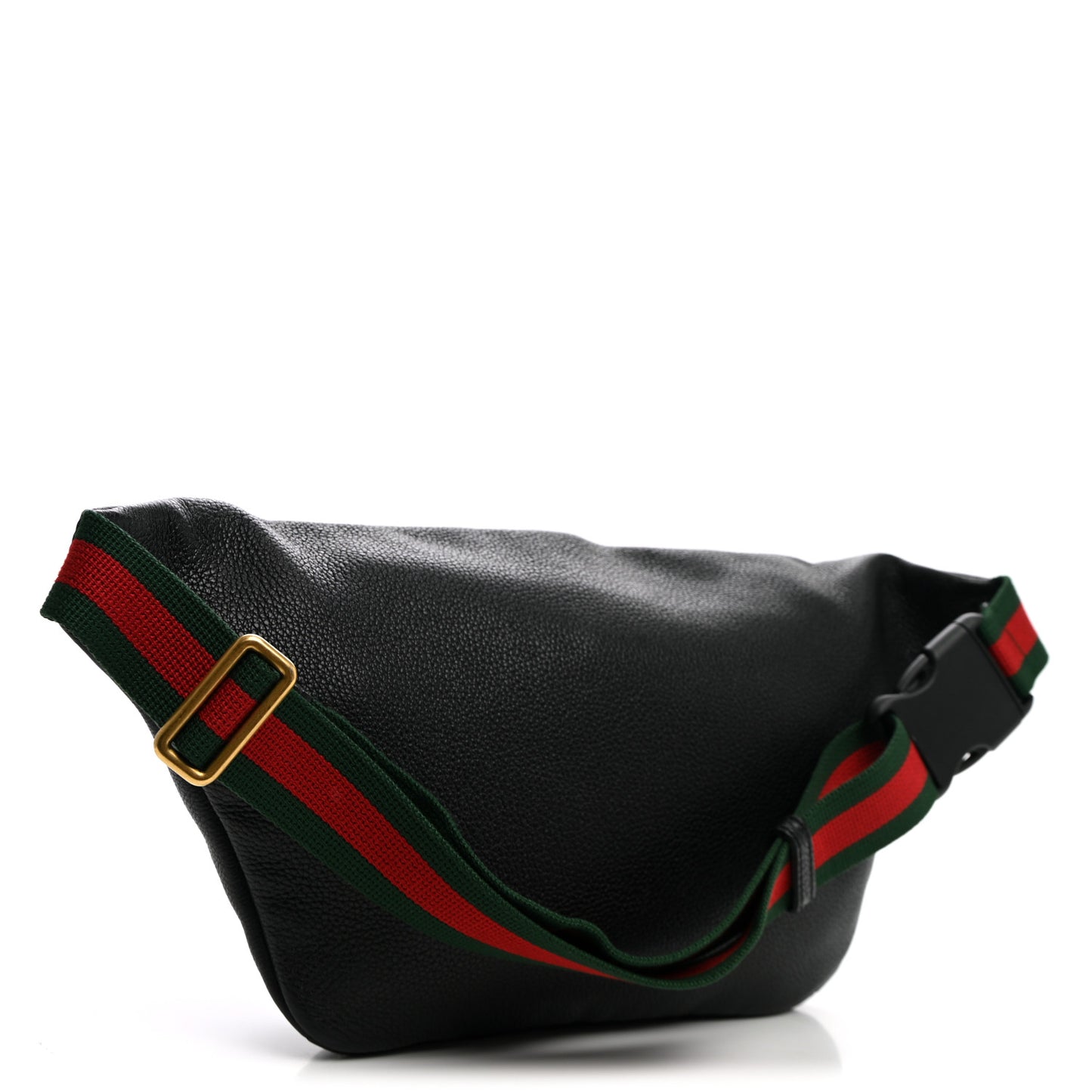 Grained Calfskin Logo Belt Bag Black