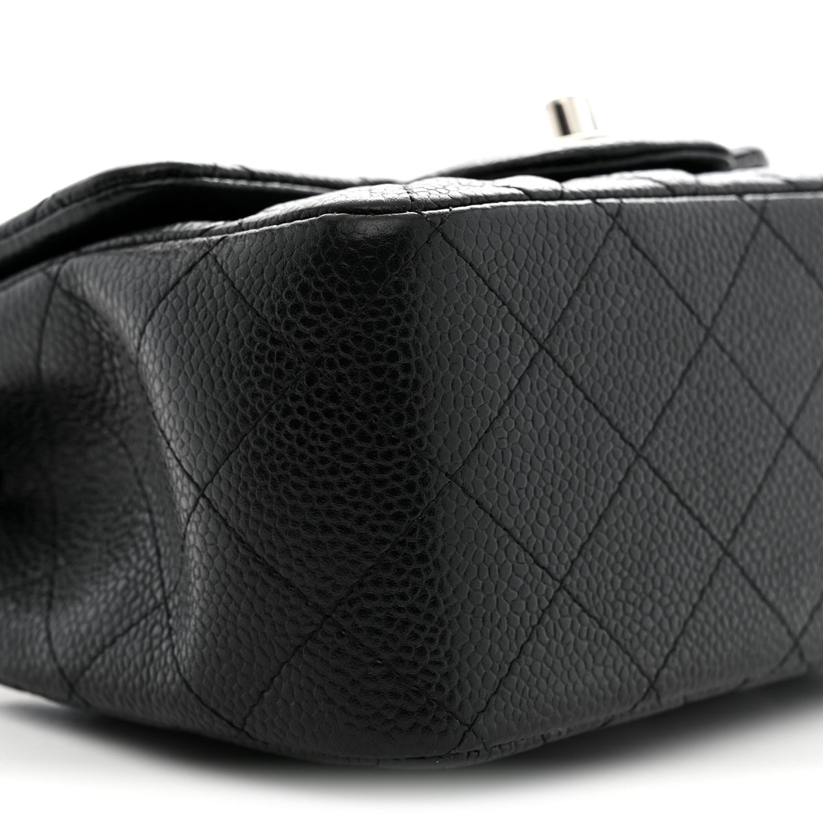 Caviar Quilted Mini Square Flap Black
