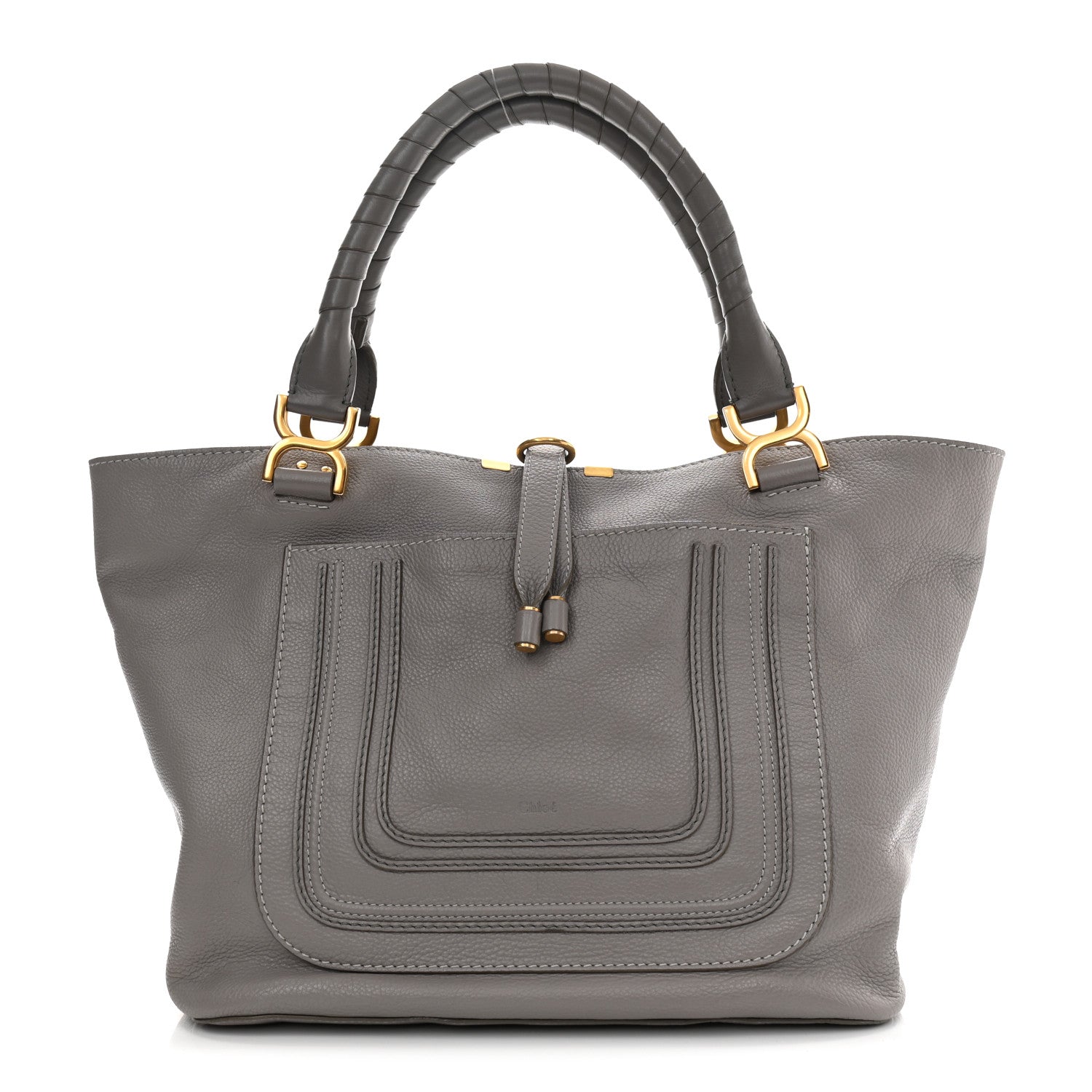 Chloe Calfskin Large New Marcie Tote Cashmere Grey 1 of 9