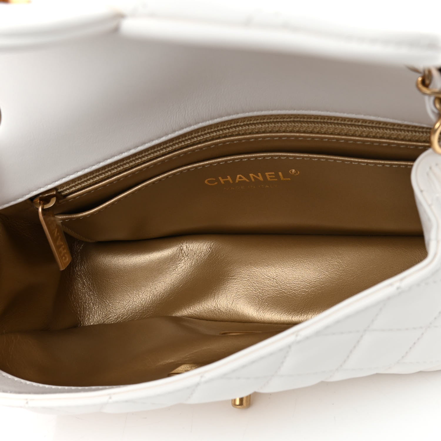 Chanel Lambskin Quilted Mini Rectangular Pearl Crush Flap White 5 of 9