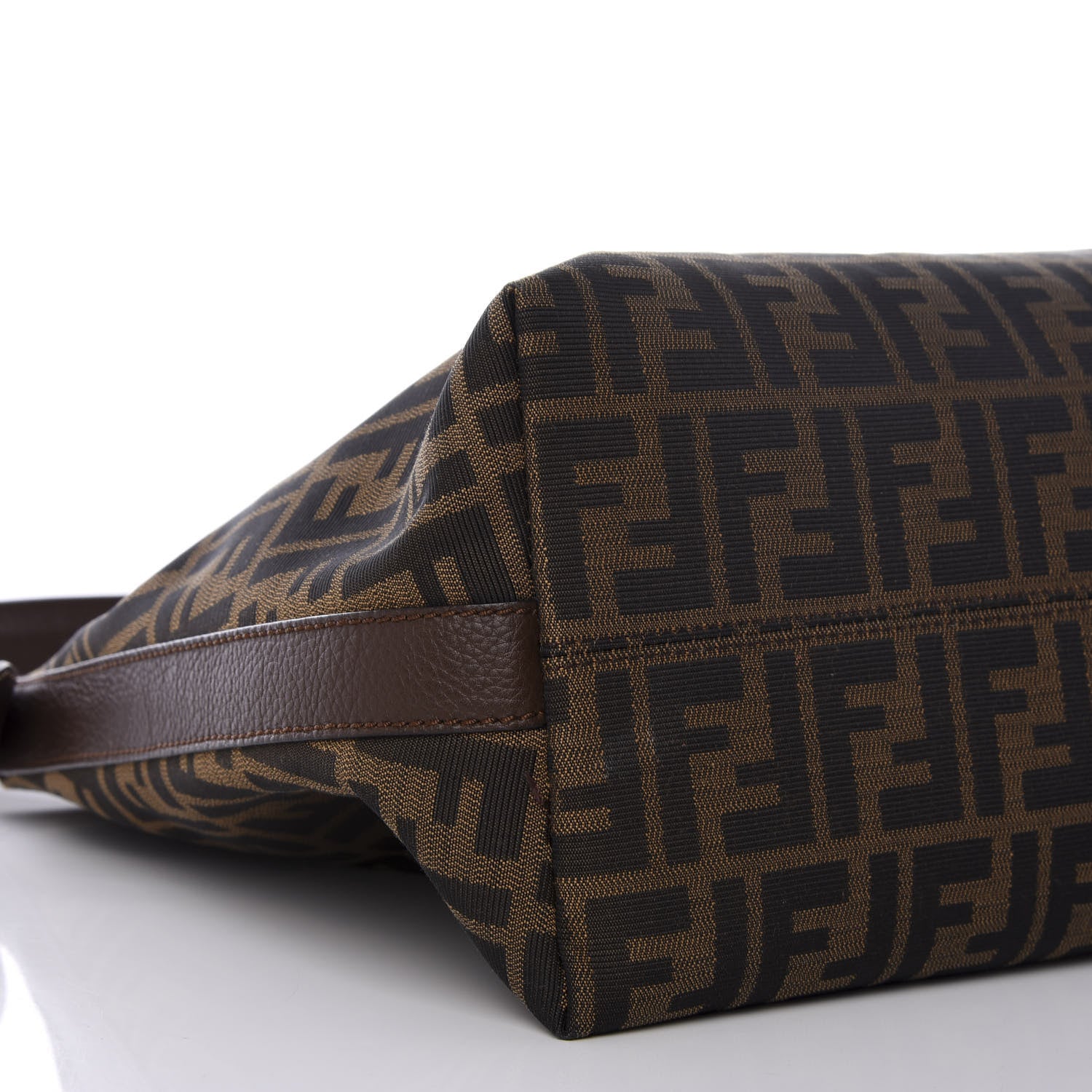 Fendi Zucca Vitello Artic Small Hobo Tobacco Castagna 8 of 10