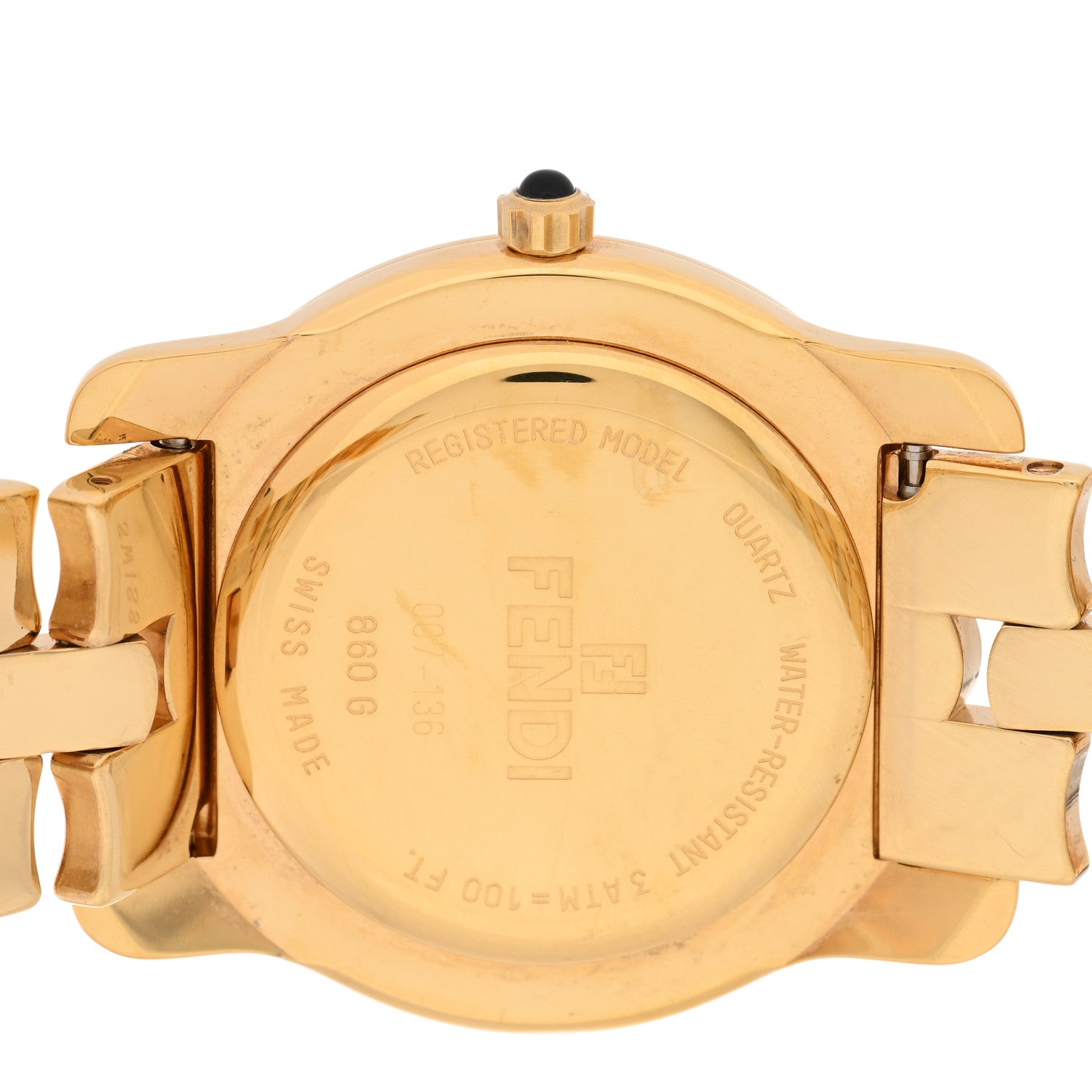 Fendi Stainless Steel 34mm Orologi Quartz Watch Gold 4 of 6