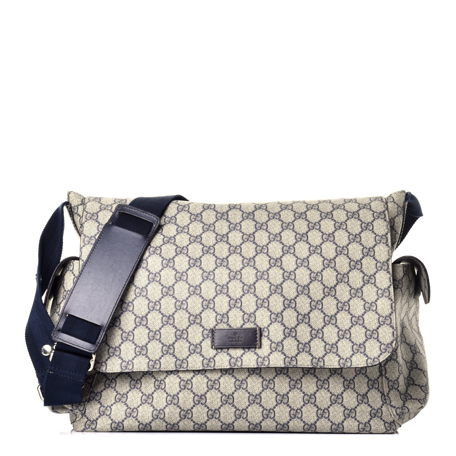 Gucci GG Plus Monogram Messenger Diaper Bag Navy 1 of 12