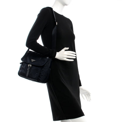 Prada Nylon Vela Messenger Blue 2 of 8