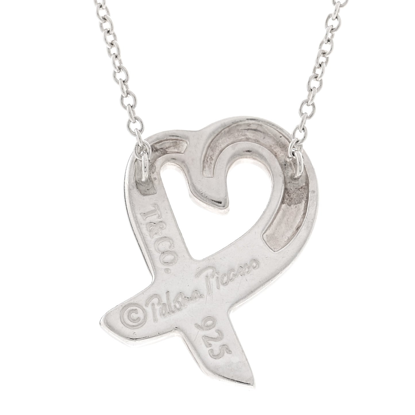 Sterling Silver Small Paloma Picasso Loving Heart Pendant Necklace
