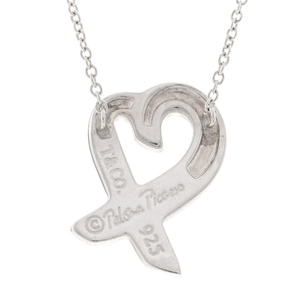 Tiffany Sterling Silver Small Paloma Picasso Loving Heart Pendant Necklace 4 of 5