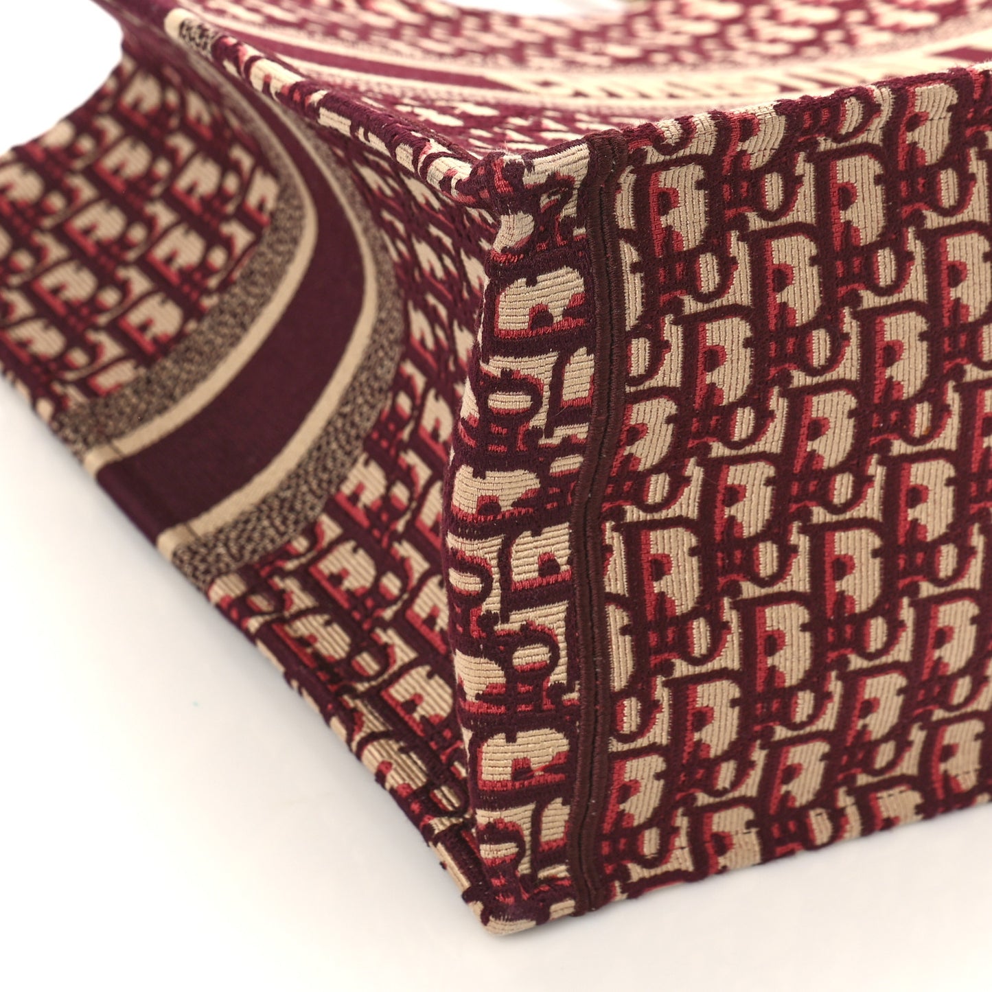 Oblique Large Book Tote Burgundy Multicolor