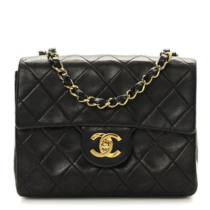 Chanel Lambskin Quilted Mini Square Flap Bag Black 1 of 9