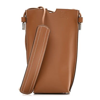 Loewe Smooth Calfskin Anagram Phone Pouch Tan 1 of 7