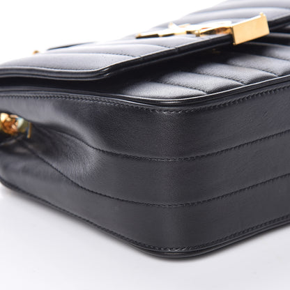 Saint Laurent Lambskin Matelasse Monogram Medium Vicky Chain Bag Black 8 of 9