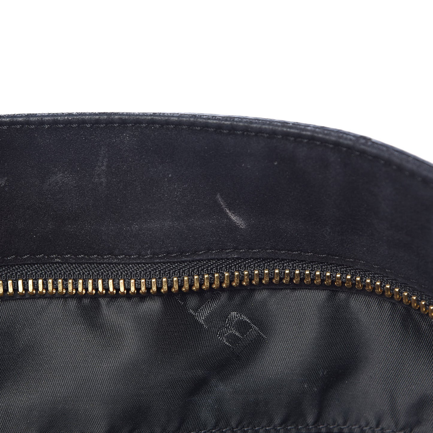 Patent Suede Zip Detail Tote Black