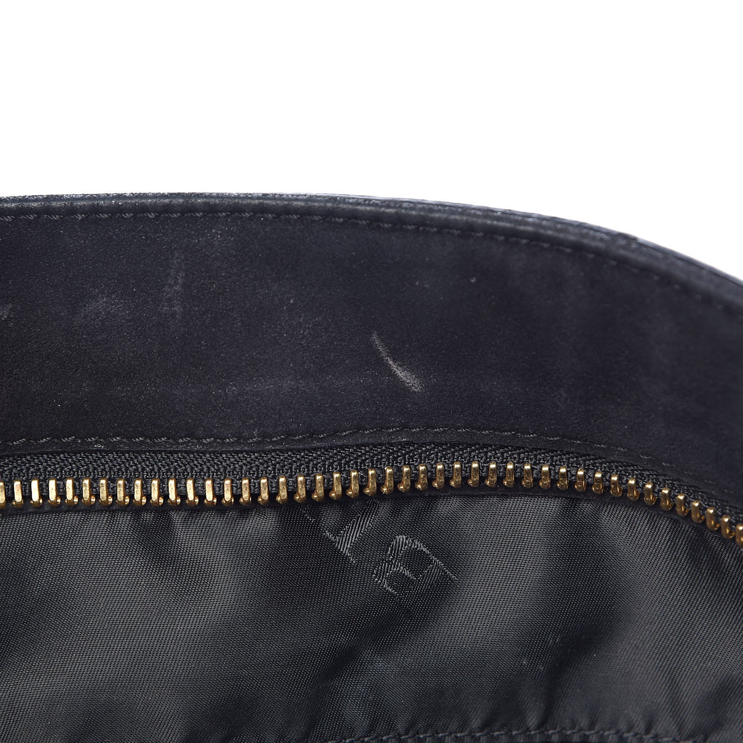 Burberry Patent Suede Zip Detail Tote Black 7 of 13