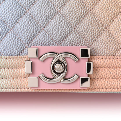 Chanel Caviar Quilted Medium Cuba Rainbow Boy Flap Pink Multicolor 7 of 9