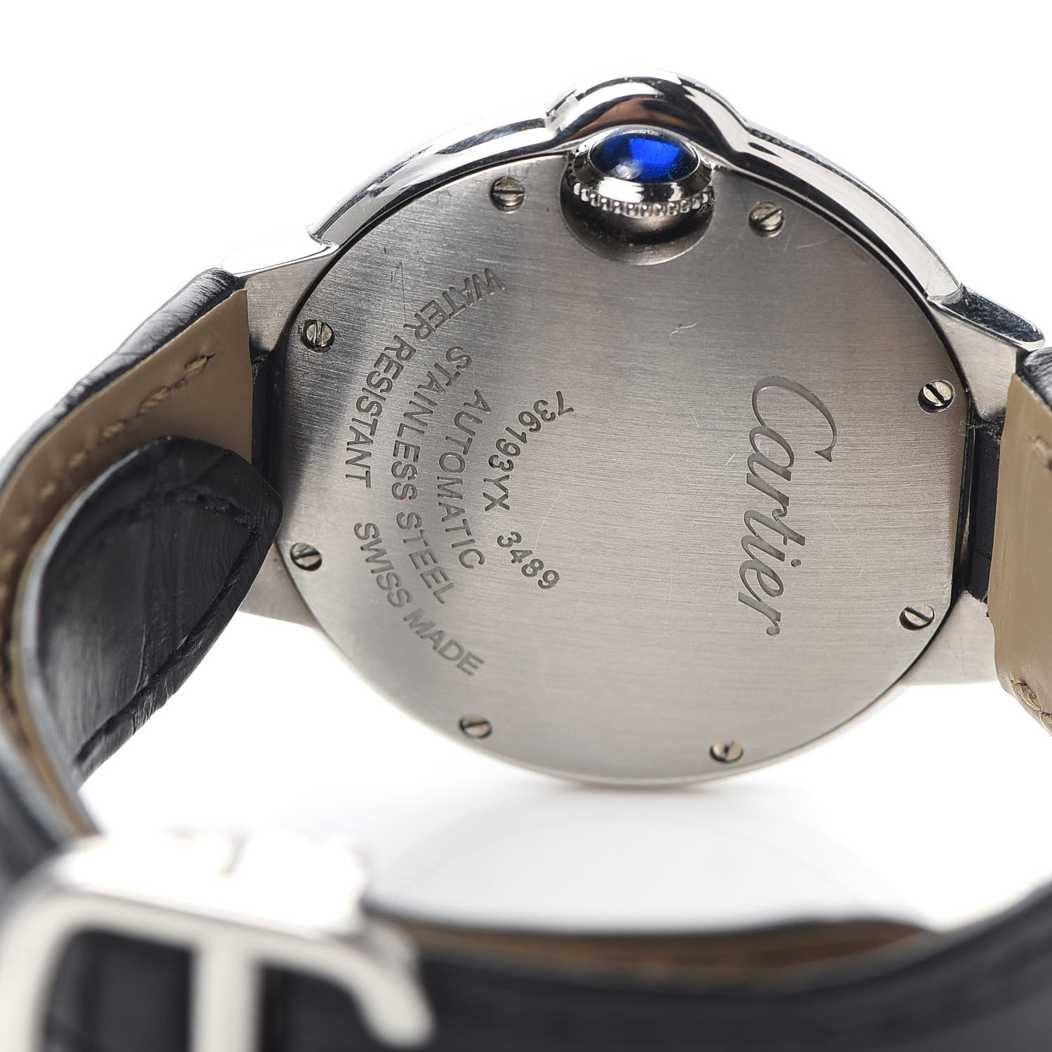 Cartier Stainless Steel Alligator 33mm Ballon Bleu De Cartier Automatic Watch 4 of 6