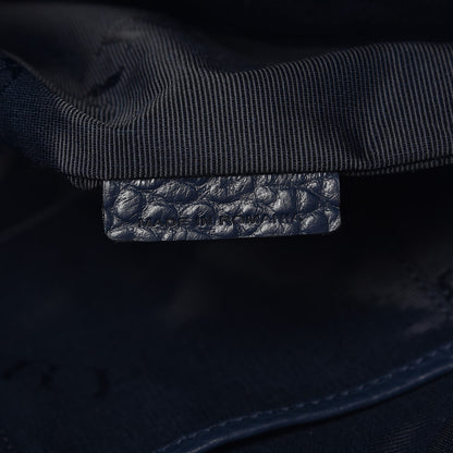 Burberry Heritage Grain Check Embossed Medium Dewsbury Tote Blue Carbon 8 of 9