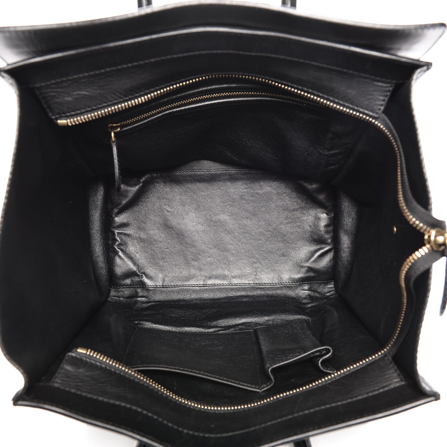 Celine Canvas Smooth Calfskin Leopard Print Mini Luggage Black 5 of 8