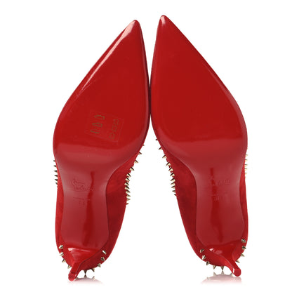 Christian Louboutin Veau Velours Anjalina 85 Pumps 38 Loubi 6 of 9