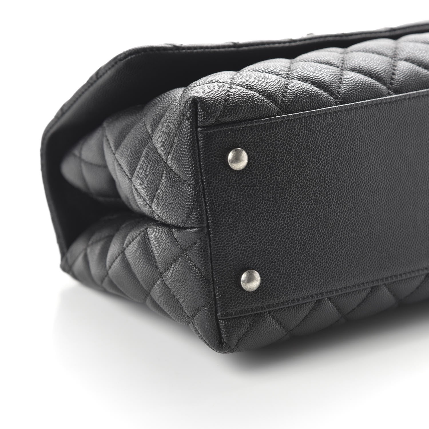 Chanel Caviar Lizard Embossed Quilted Small Coco Handle Flap Black 5 of 10