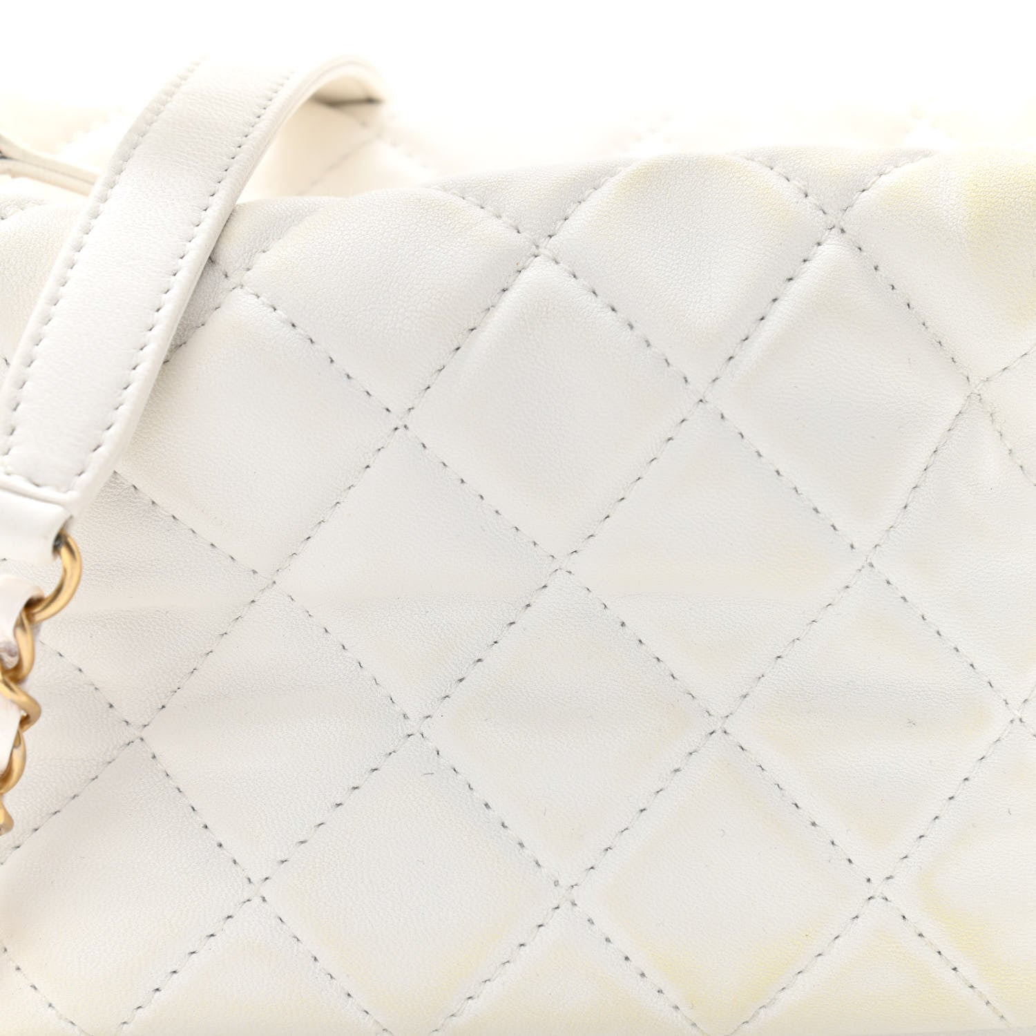 Chanel Lambskin Quilted Small Perfect Meeting Hobo White 8 of 11