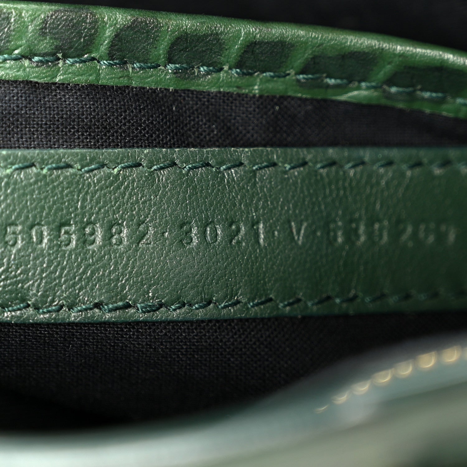 Balenciaga Shiny Supple Calfskin Crocodile Embossed Gold Metallic Edge Hardware Nano City Green 9 of 12