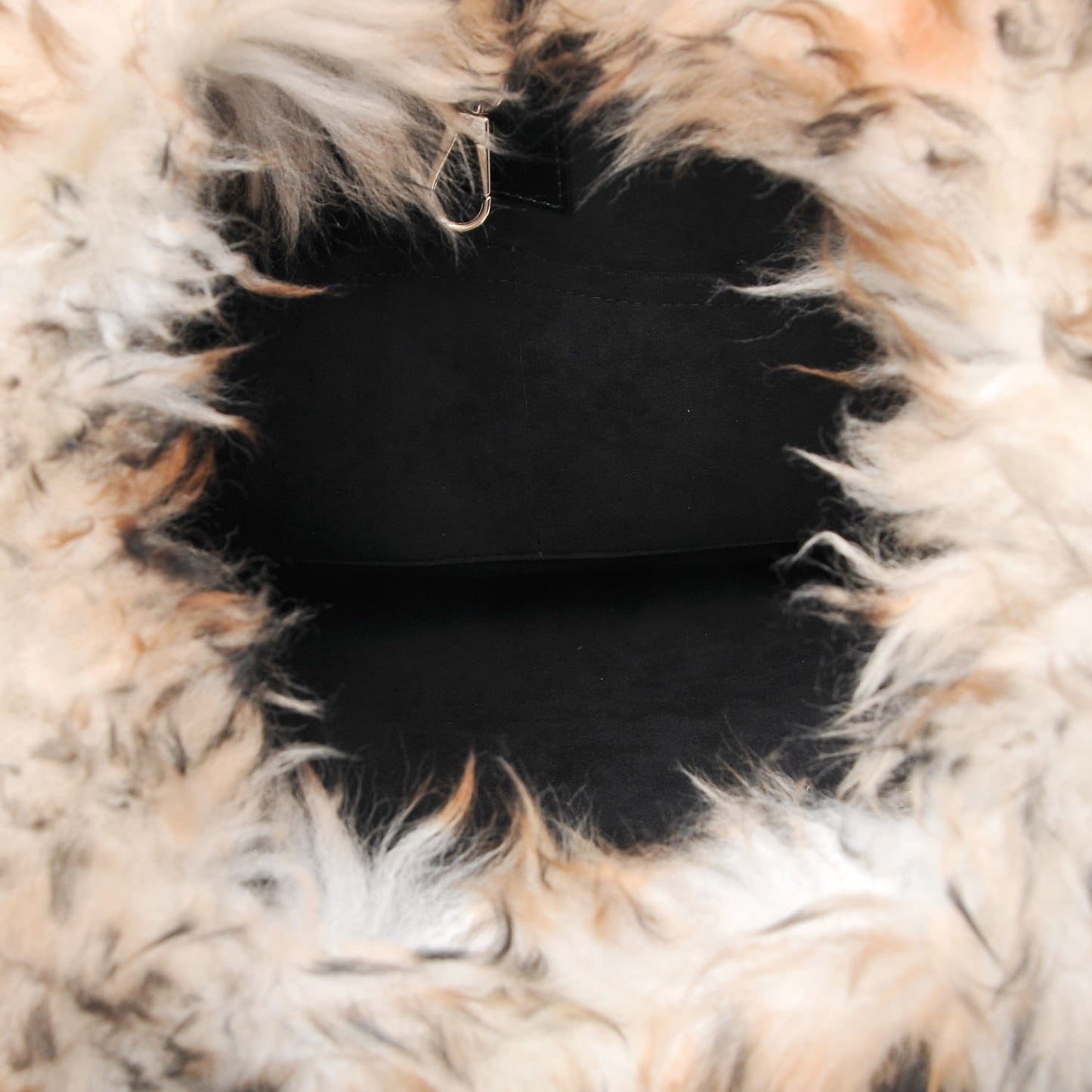 Sheepskin Animal Print Sac Plat