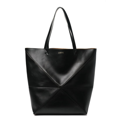 Loewe Shiny Calfskin Large Puzzle Fold Tote Black 1 of 9
