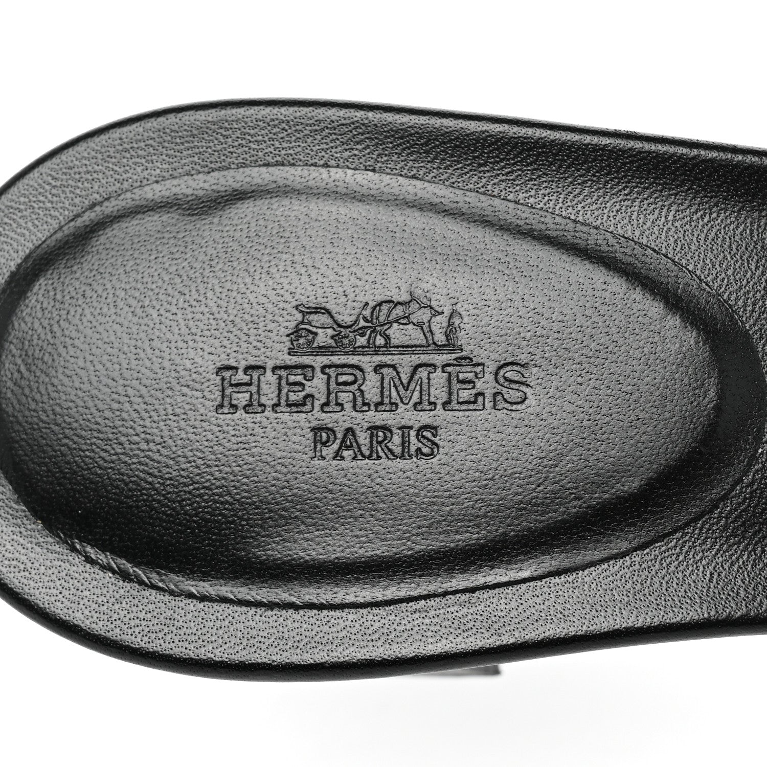 Hermes Moire Goatskin Oasis Sandals 37 Black Beige 7 of 9