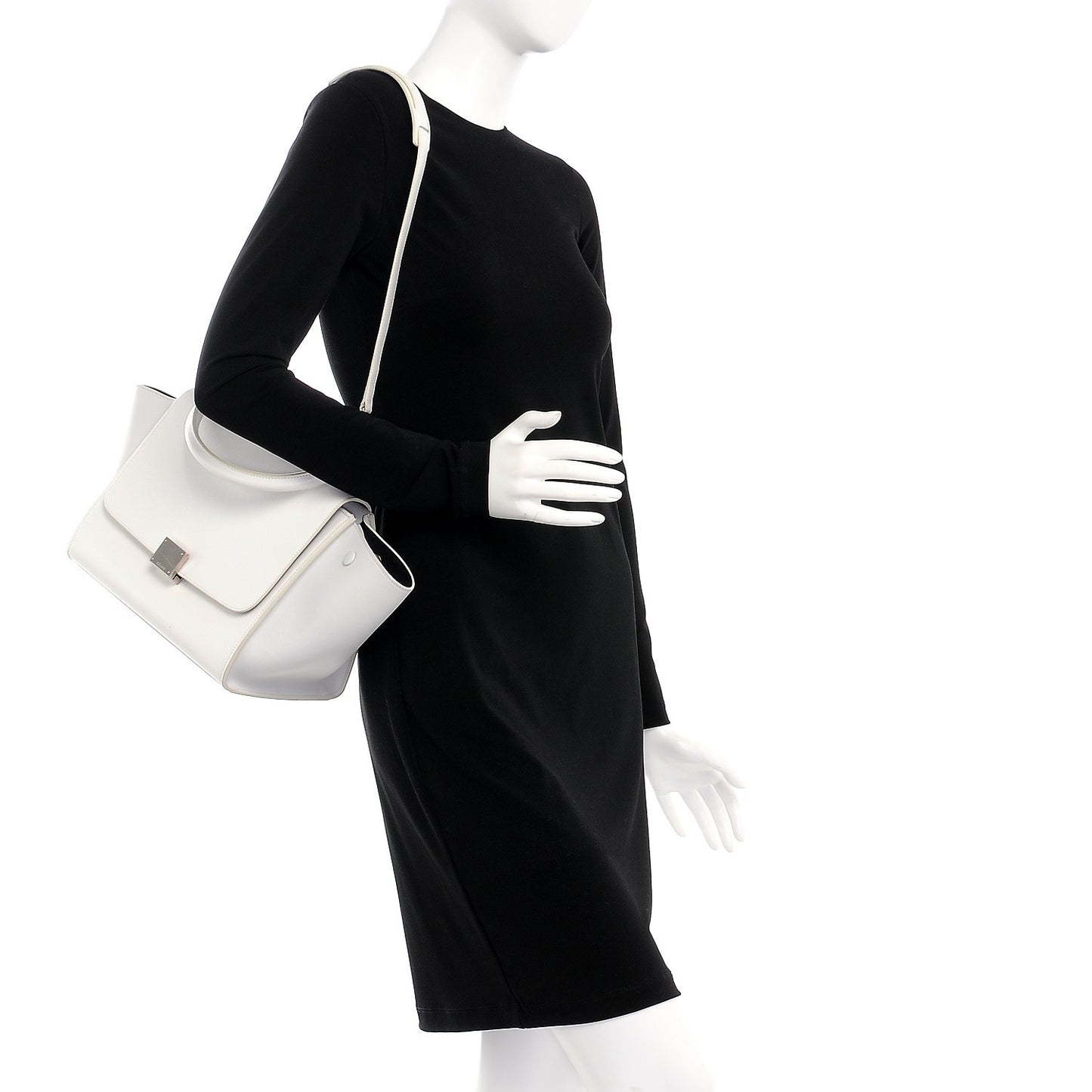 Liege Calfskin Small Trapeze White
