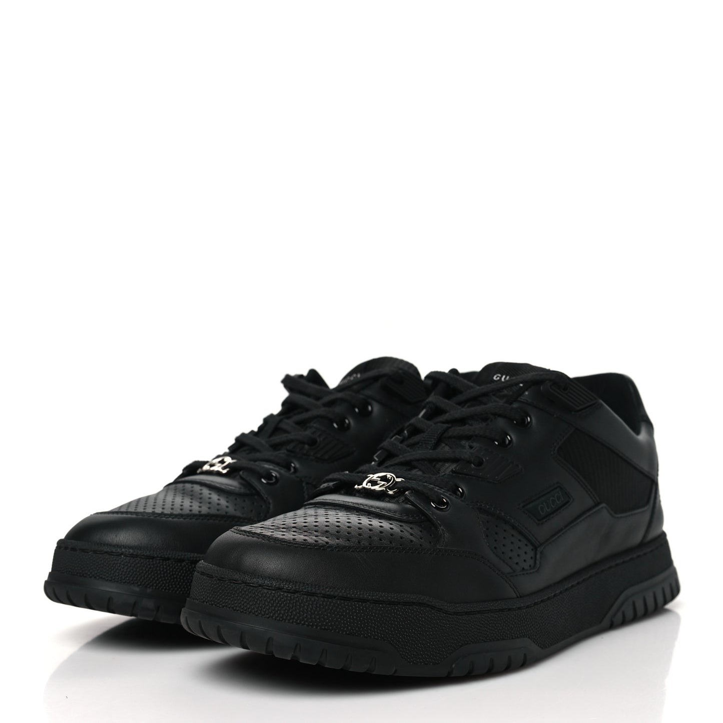 Calfskin Miro Soft Perforated Technical Jersey Knit Mens Jones Sneakers 10 Black