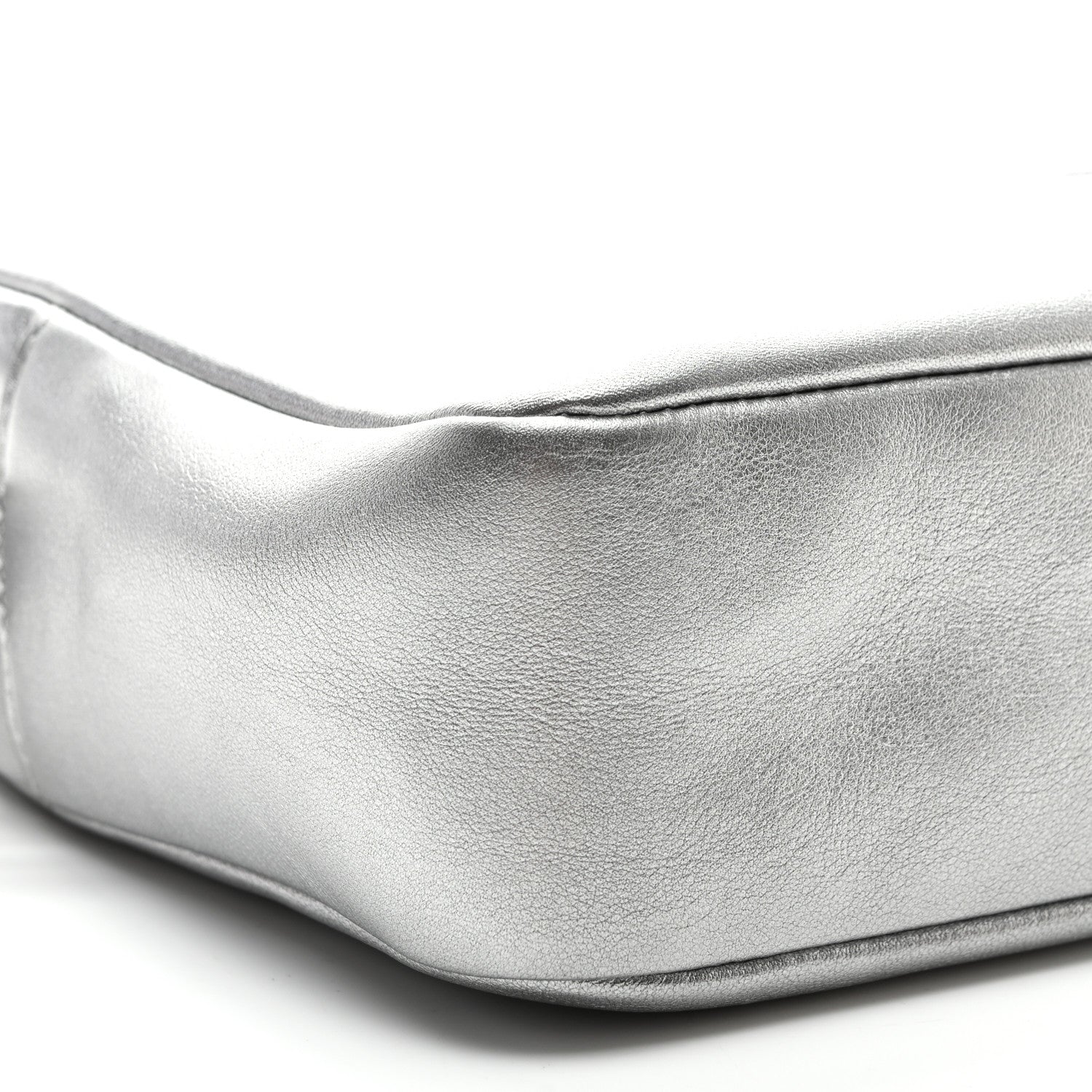 Saint Laurent Metallic Calfskin Monogram Small Lou Camera Bag Silver 8 of 10