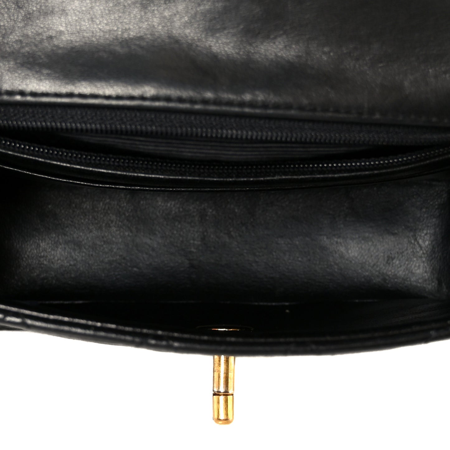 Lambskin Quilted Mini Square Flap Black