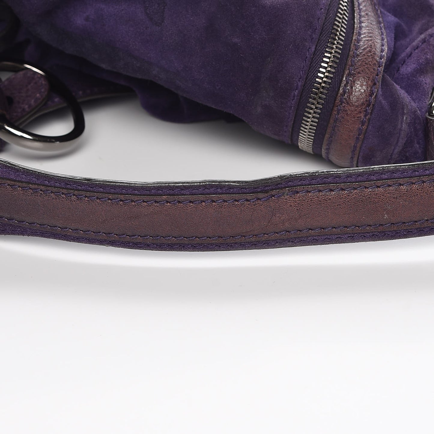Suede Icon Bit Shoulder Bag Purple