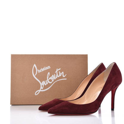 Christian Louboutin Veau Velours Apostrophy 85 Pumps 40 Wine 8 of 8