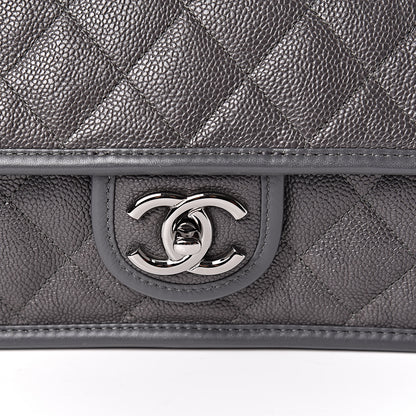 Chanel Caviar Quilted Large French Riviera Flap Dark Grey 14 of 14