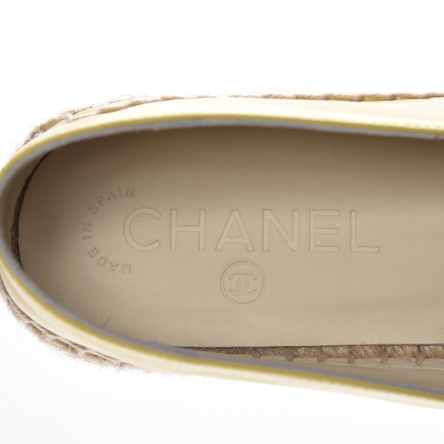 Chanel Lambskin CC Espadrilles 39 Yellow 9 of 11