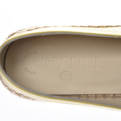Chanel Lambskin CC Espadrilles 39 Yellow 9 of 11