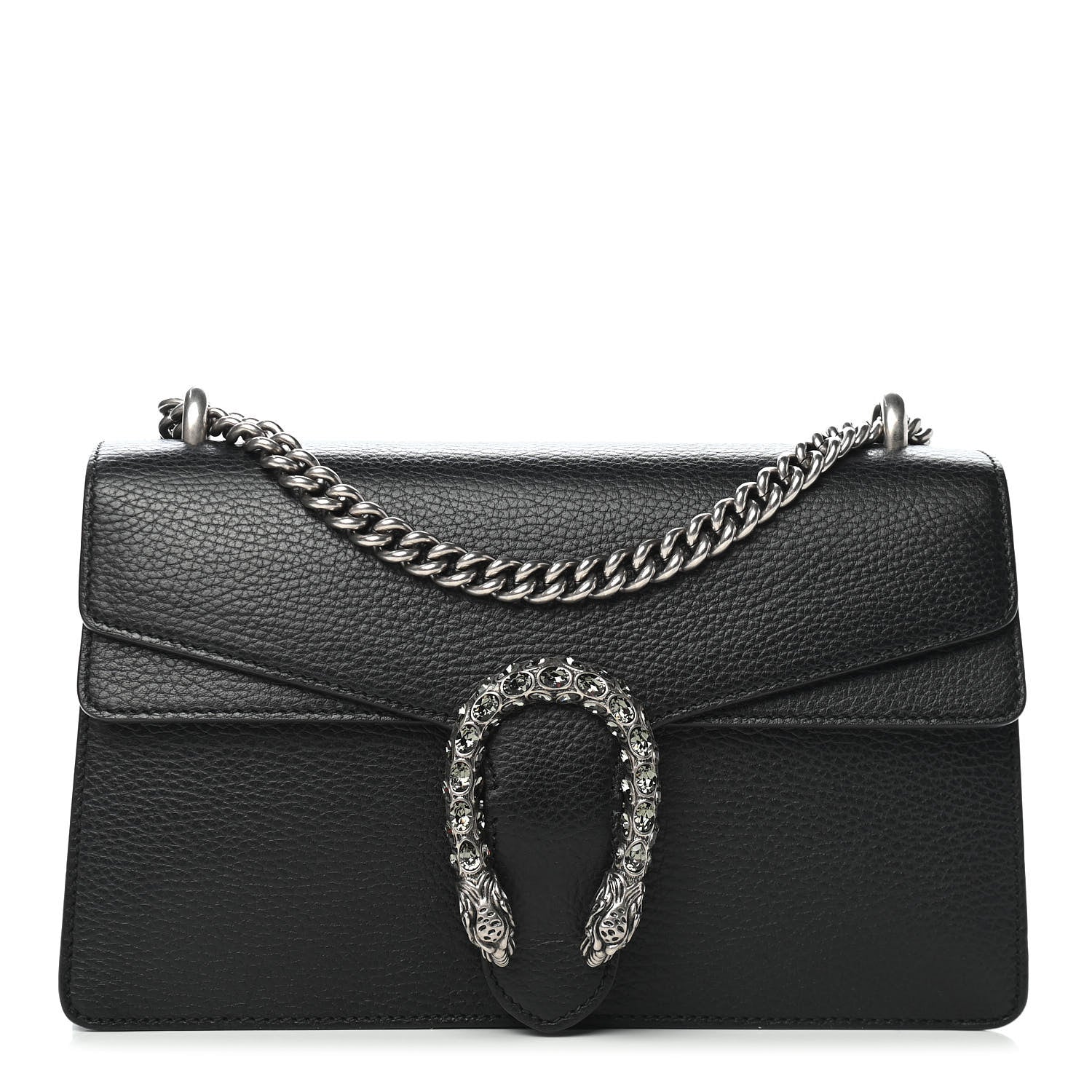 Gucci Pebbled Calfskin Small Dionysus Shoulder Bag Black 1 of 10