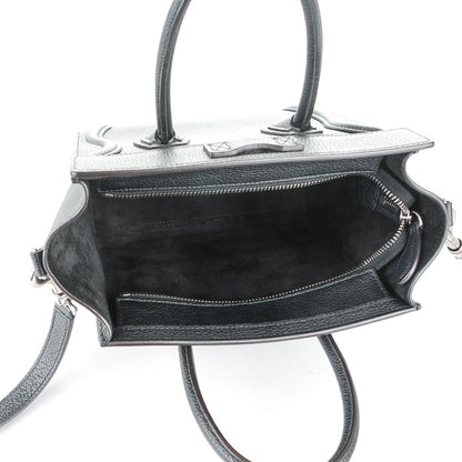 Celine Drummed Calfskin Nano Luggage Black 5 of 12