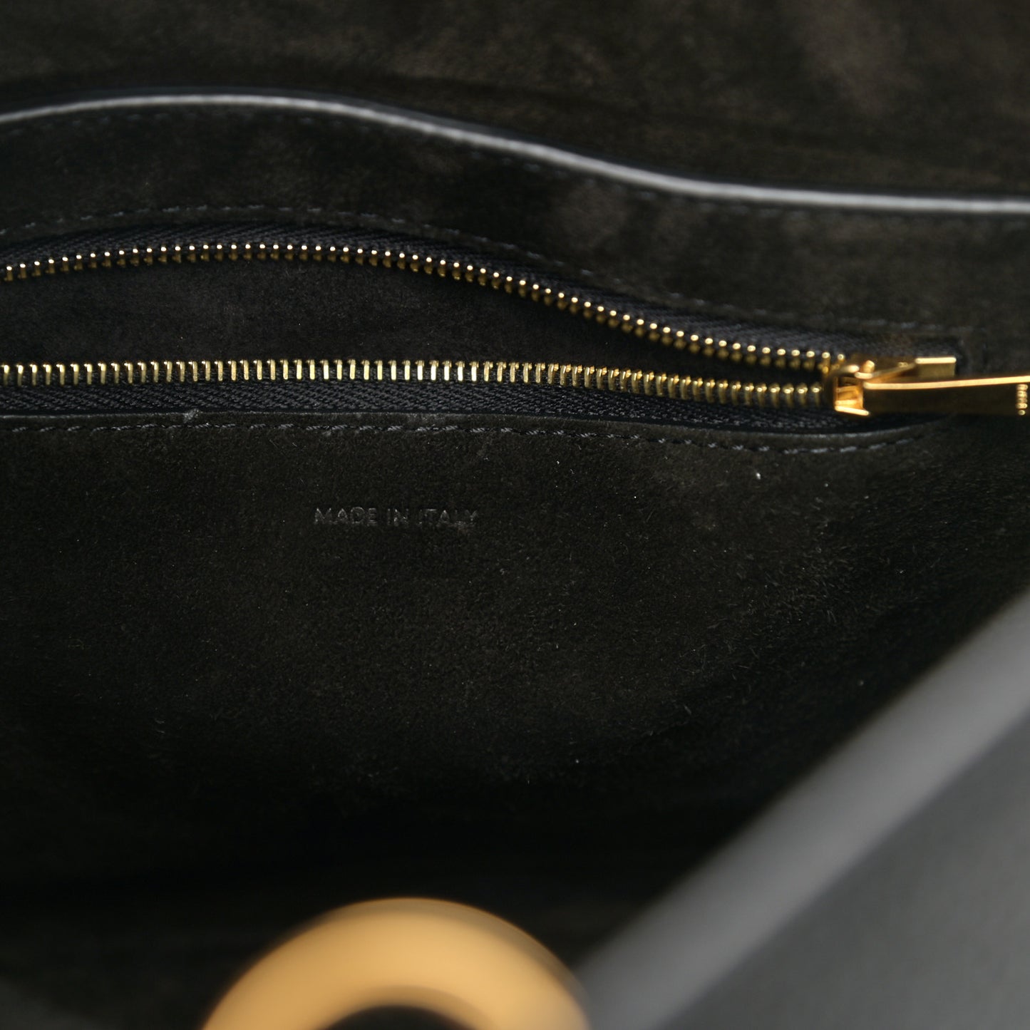 Soft Grained Calfskin Small Sangle Bucket Bag Black