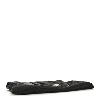 Chanel Satin Quilted Flap Clutch Black 4 of 8